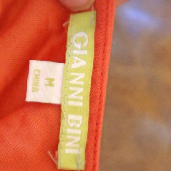 Gianni Bini Orange Floral Cut Out Mini Dress - Picture 5 of 5